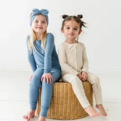 Two-Piece Pj Sets|Two-Piece Pj Sets<Little Sleepies Two-Piece Ribbed Pajama Set Heather Blue