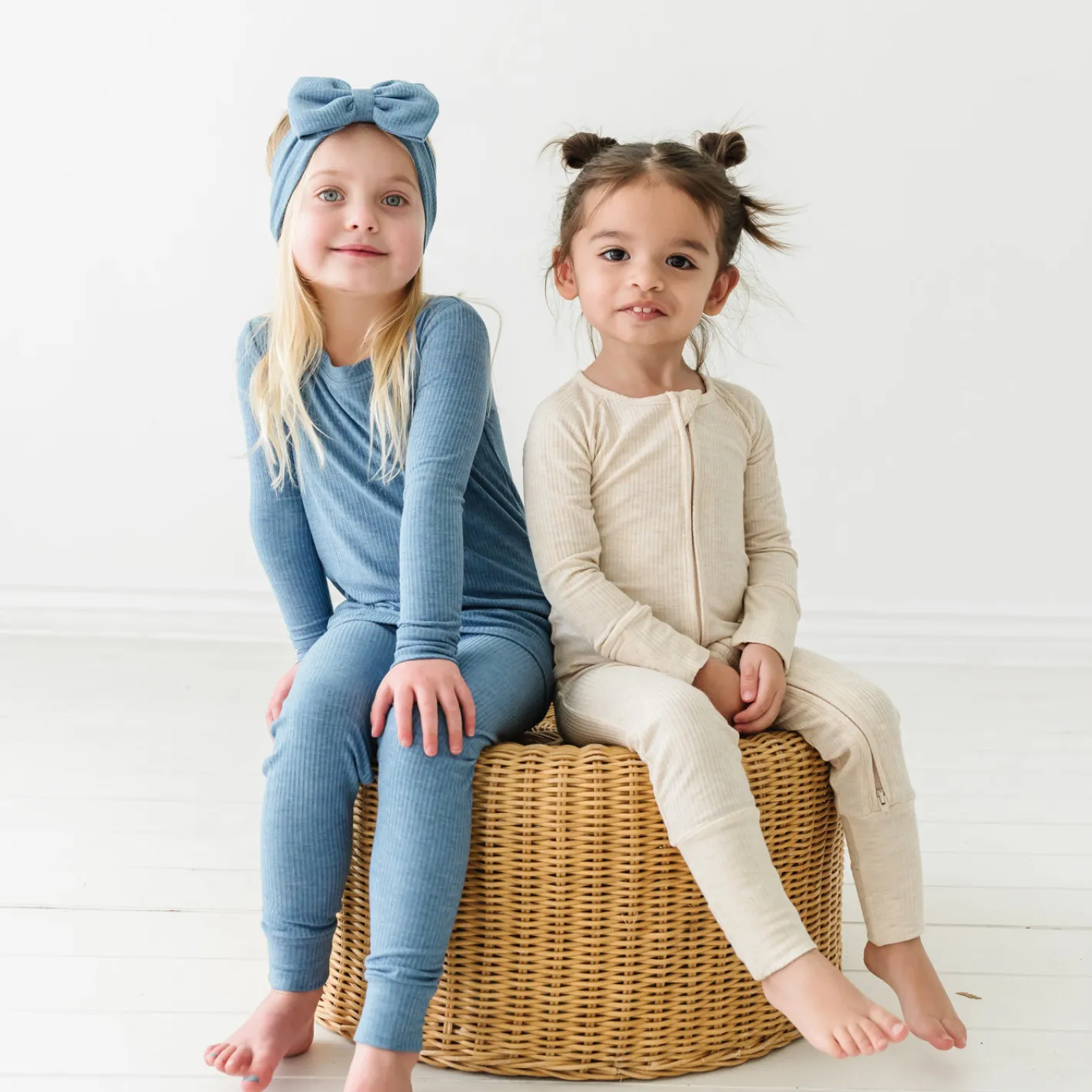 Two-Piece Pj Sets|Two-Piece Pj Sets<Little Sleepies Two-Piece Ribbed Pajama Set Heather Blue