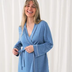 For New Moms|Hospital Matching Moments<Little Sleepies Women's Robe Heather Blue