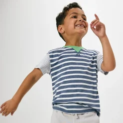 Tops & Tees|Tops & Tees<Little Sleepies Relaxed Tee Heather Blue Stripes