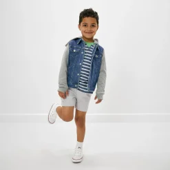 Tops & Tees|Tops & Tees<Little Sleepies Relaxed Tee Heather Blue Stripes