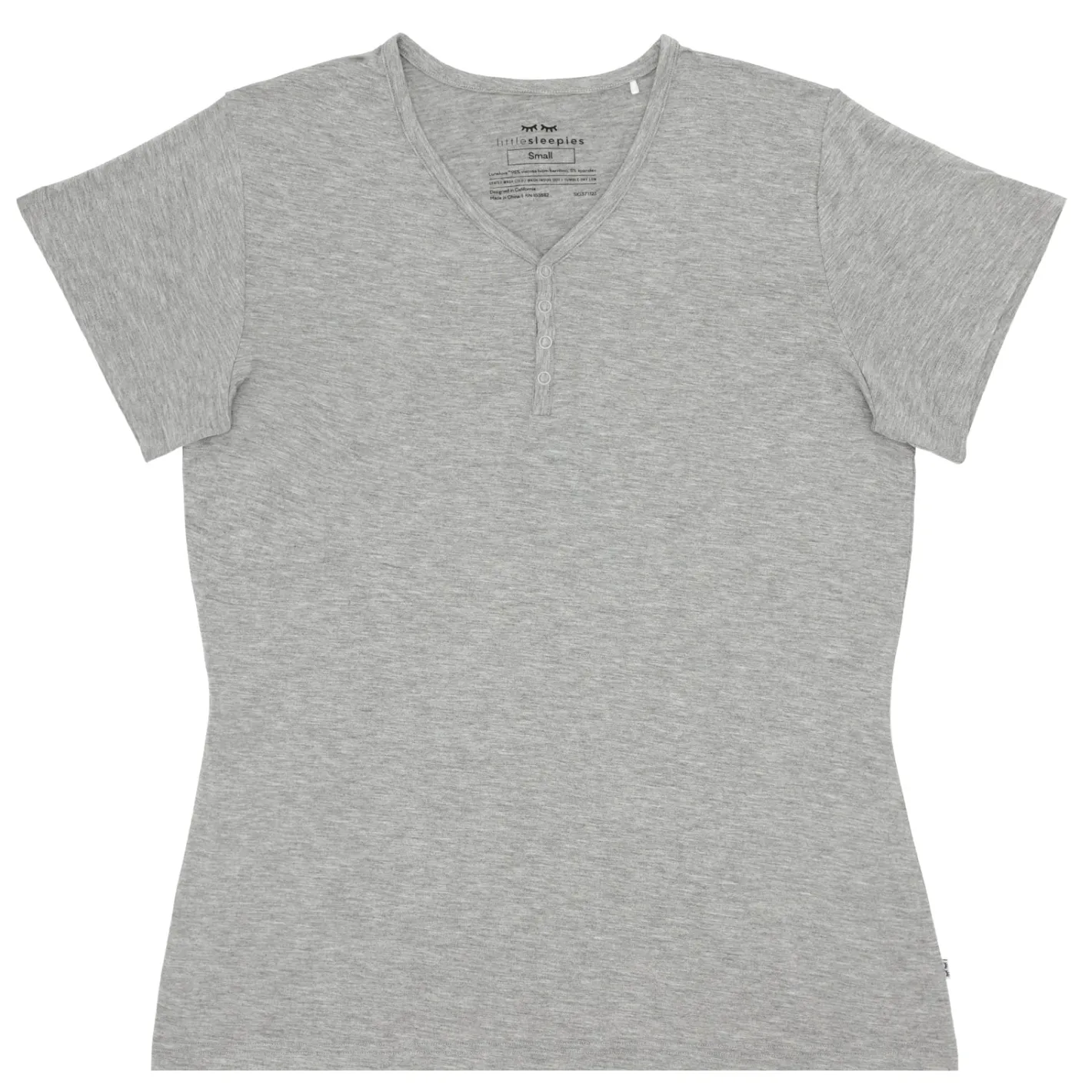 Mommy & Me|Mommy & Me<Little Sleepies Women's Short Sleeve Pajama Top Heather Gray