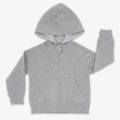 Everyday Essentials|Everyday Essentials<Little Sleepies Zip Hoodie Heather Gray