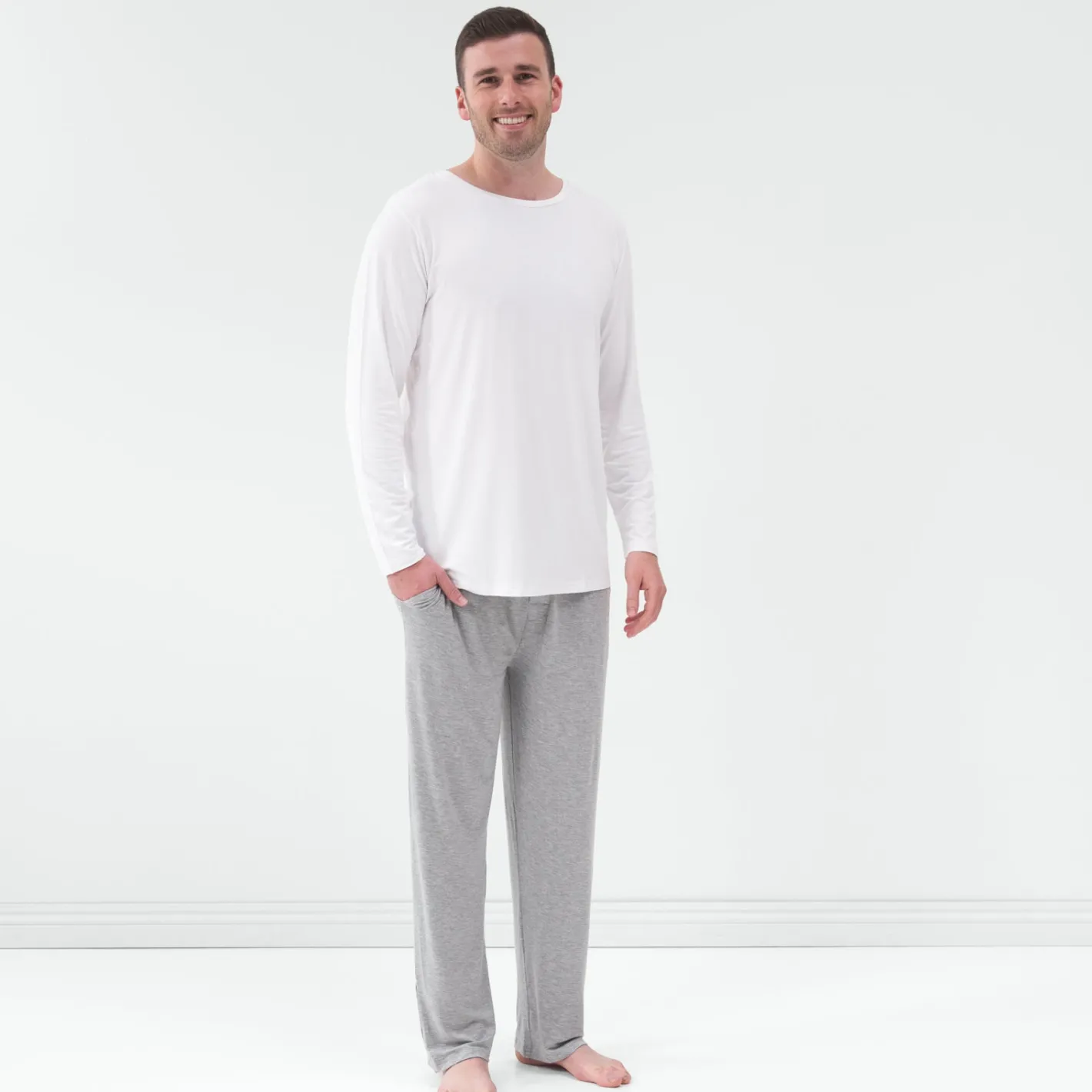 Daddy & Me|Full Family Matching<Little Sleepies Men's Pajama Pants Heather Gray