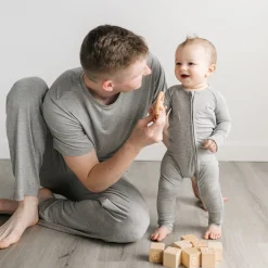 Daddy & Me|Full Family Matching<Little Sleepies Men's Pajama Pants Heather Gray
