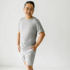 Daddy & Me|Full Family Matching<Little Sleepies Men's Pajama Shorts Heather Gray