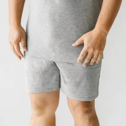 Daddy & Me|Full Family Matching<Little Sleepies Men's Pajama Shorts Heather Gray