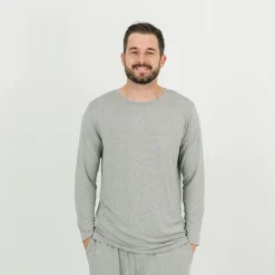 Daddy & Me|Full Family Matching<Little Sleepies Men's Pajama Top Heather Gray