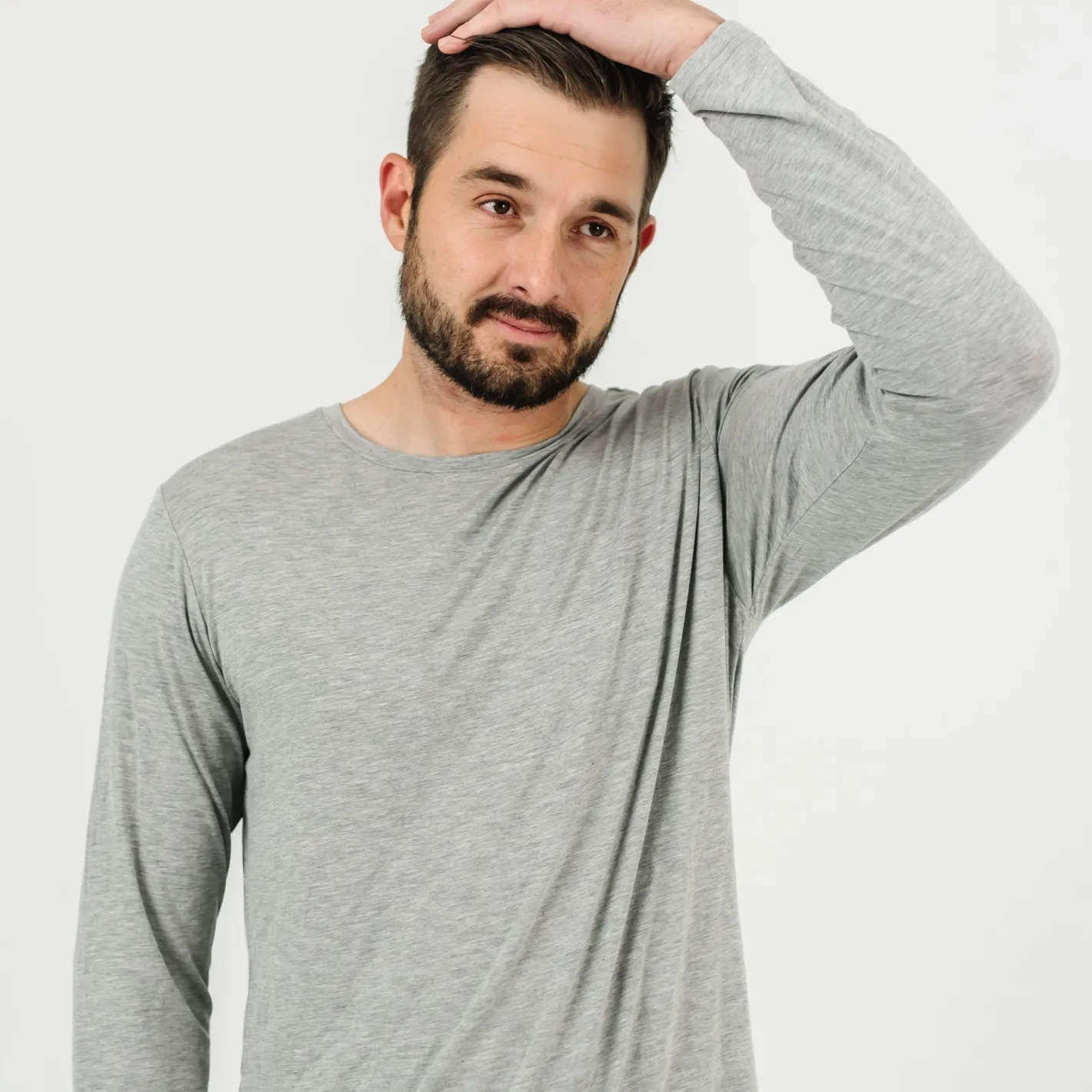 Daddy & Me|Full Family Matching<Little Sleepies Men's Pajama Top Heather Gray