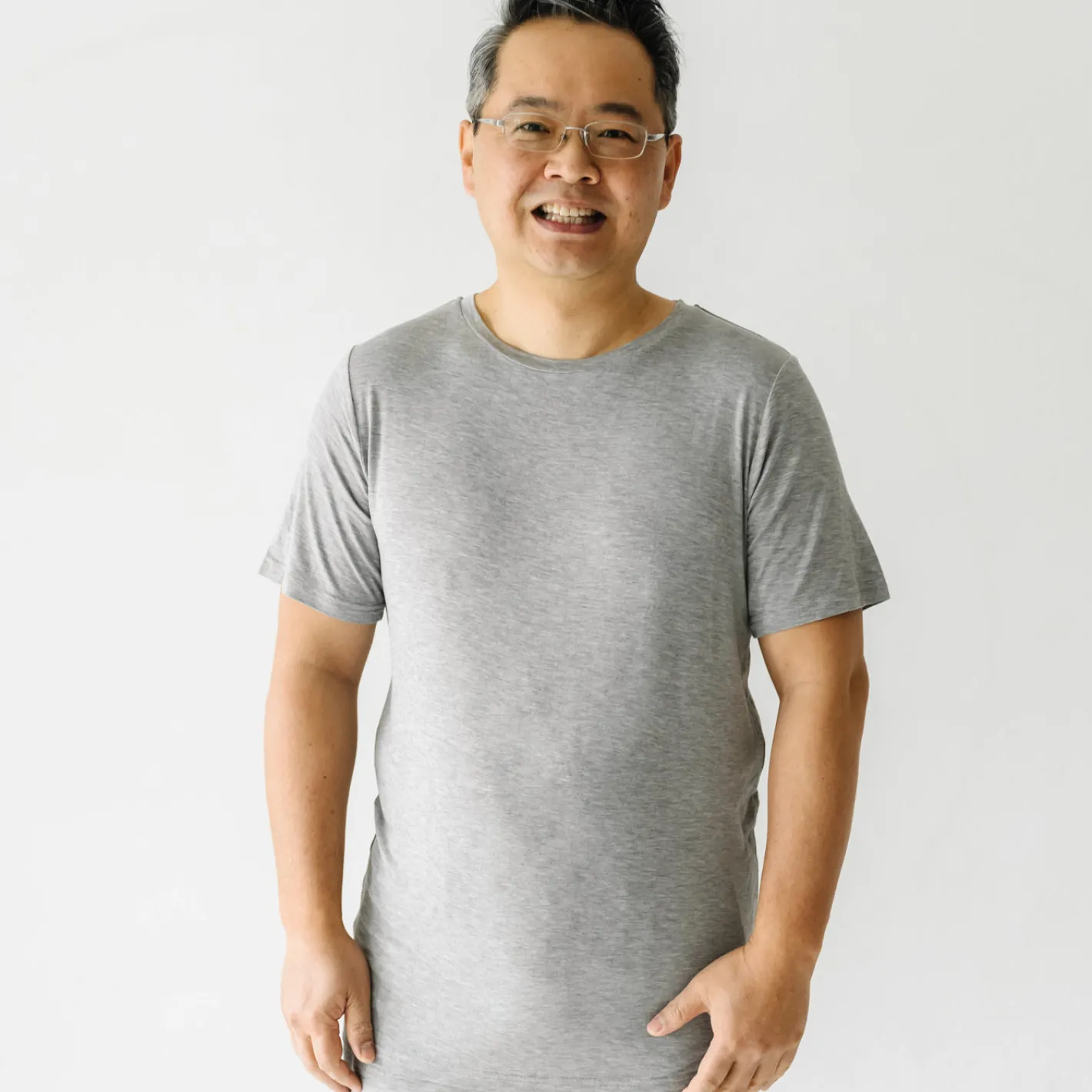 Daddy & Me|Full Family Matching<Little Sleepies Men's Short Sleeve Pajama Top Heather Gray