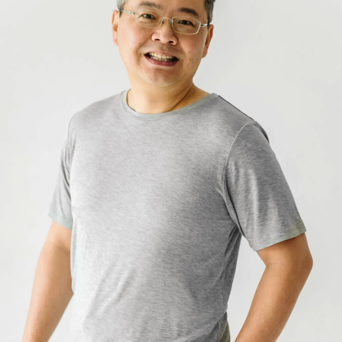 Daddy & Me|Full Family Matching<Little Sleepies Men's Short Sleeve Pajama Top Heather Gray