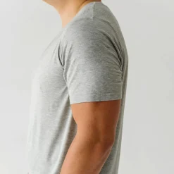 Daddy & Me|Full Family Matching<Little Sleepies Men's Short Sleeve Pajama Top Heather Gray
