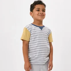 Tops & Tees|Tops & Tees<Little Sleepies Relaxed Tee Heather Gray Stripes