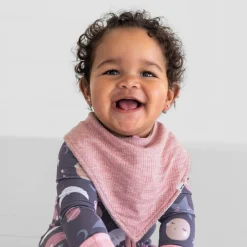 Bibs<Little Sleepies Ribbed Bandana Bib Heather Mauve