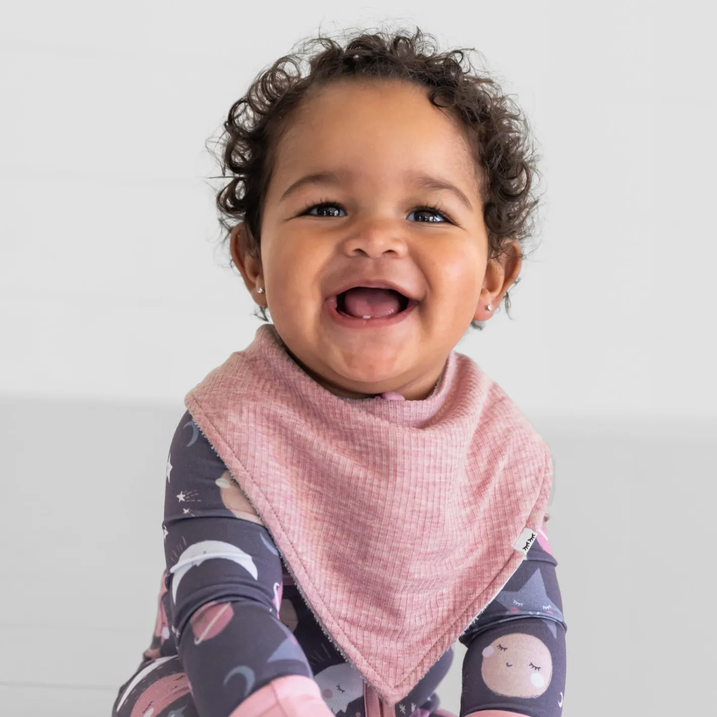 Bibs<Little Sleepies Ribbed Bandana Bib Heather Mauve