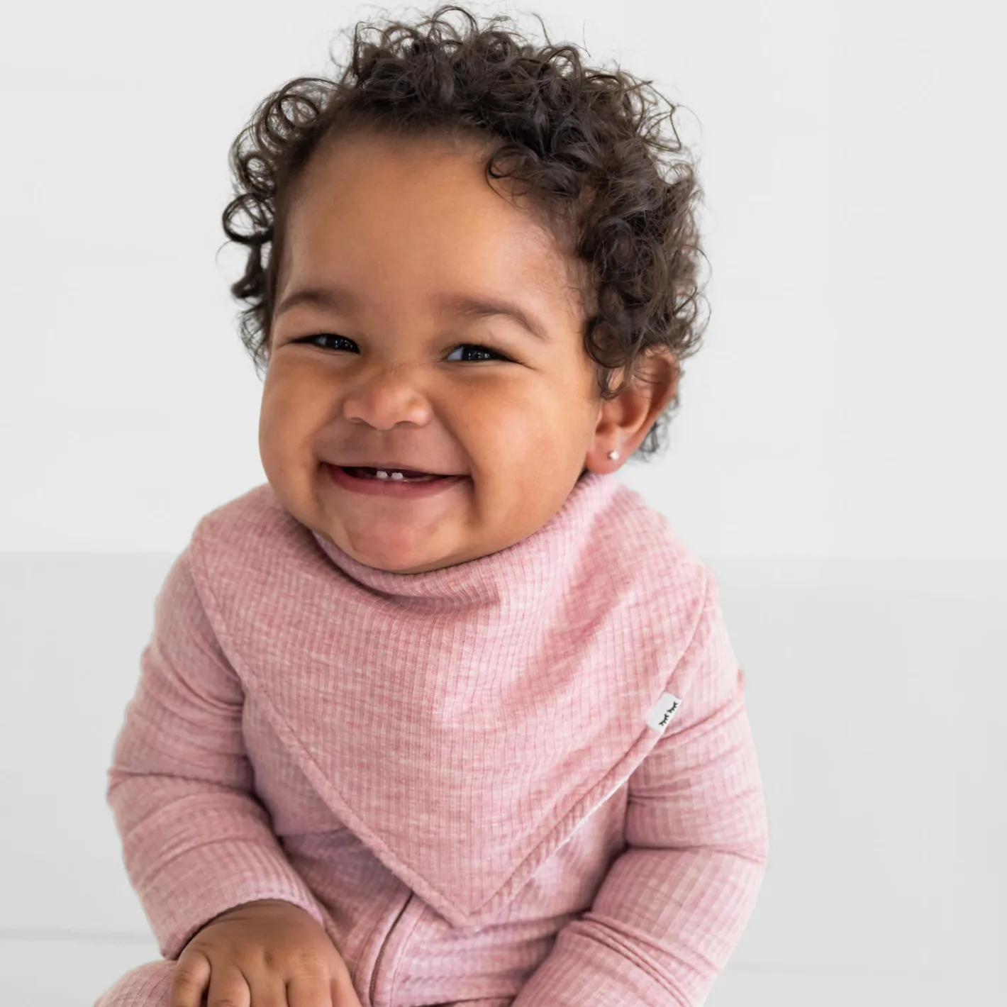Bibs<Little Sleepies Ribbed Bandana Bib Heather Mauve