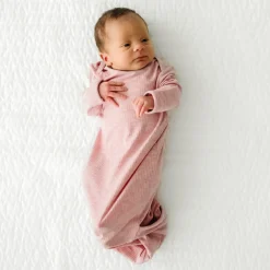 For New Moms|Hospital Matching Moments<Little Sleepies Ribbed Infant Gown Heather Mauve