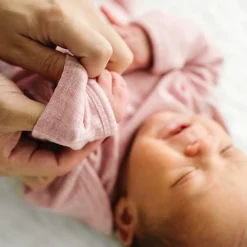 For New Moms|Hospital Matching Moments<Little Sleepies Ribbed Infant Gown Heather Mauve