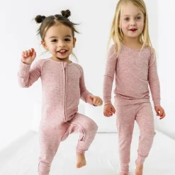 For New Moms|Hospital Matching Moments<Little Sleepies Ribbed Zippy Heather Mauve