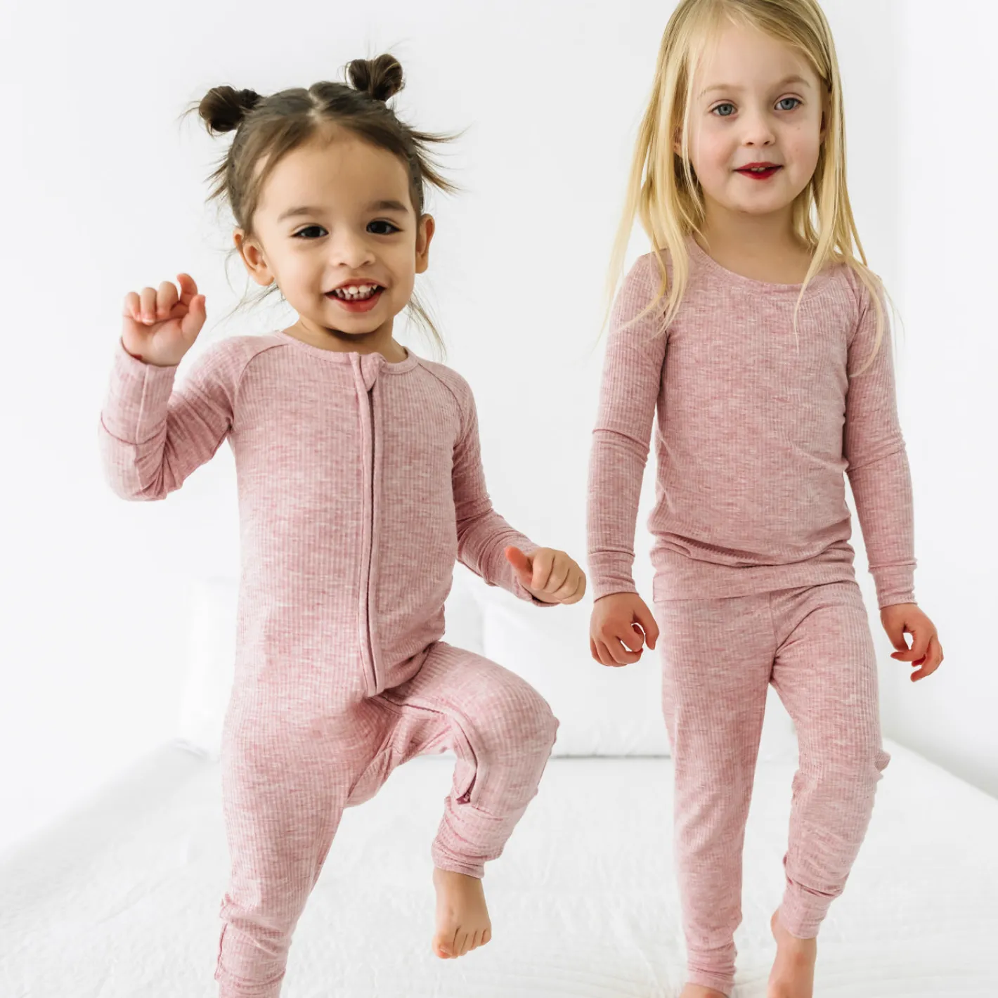 For New Moms|Hospital Matching Moments<Little Sleepies Ribbed Zippy Heather Mauve
