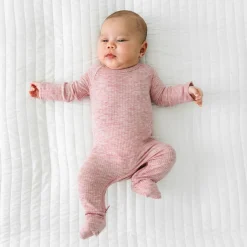 For New Moms|Hospital Matching Moments<Little Sleepies Ribbed Crescent Zippy Heather Mauve