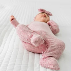 For New Moms|Hospital Matching Moments<Little Sleepies Ribbed Crescent Zippy Heather Mauve