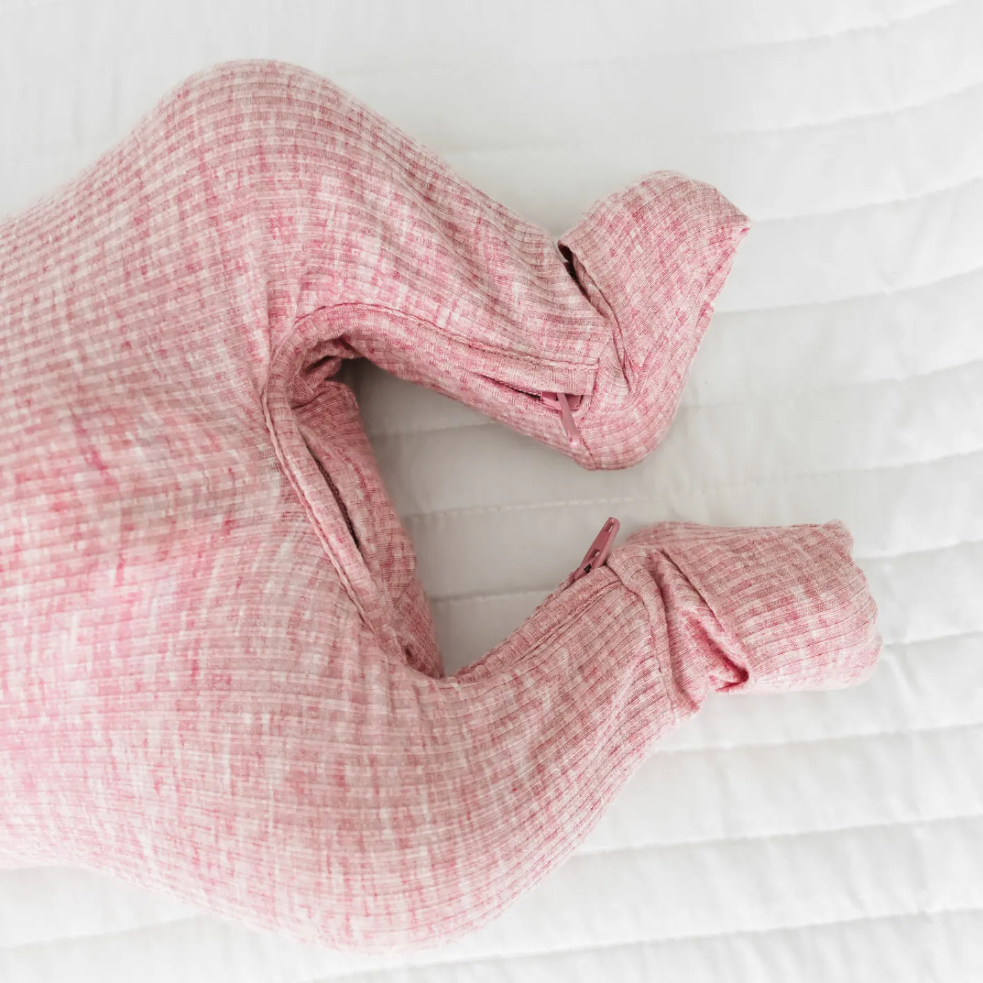 For New Moms|Hospital Matching Moments<Little Sleepies Ribbed Crescent Zippy Heather Mauve