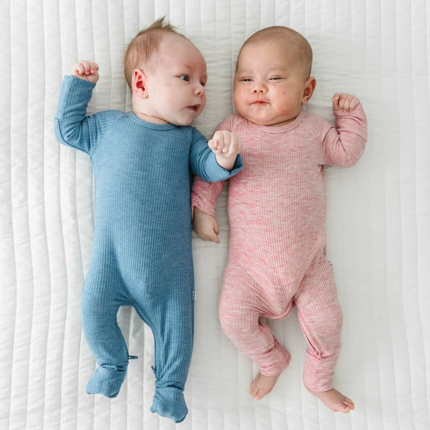 For New Moms|Hospital Matching Moments<Little Sleepies Ribbed Crescent Zippy Heather Mauve