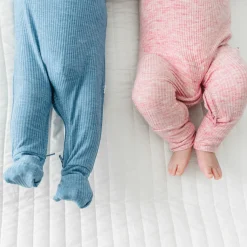 For New Moms|Hospital Matching Moments<Little Sleepies Ribbed Crescent Zippy Heather Mauve