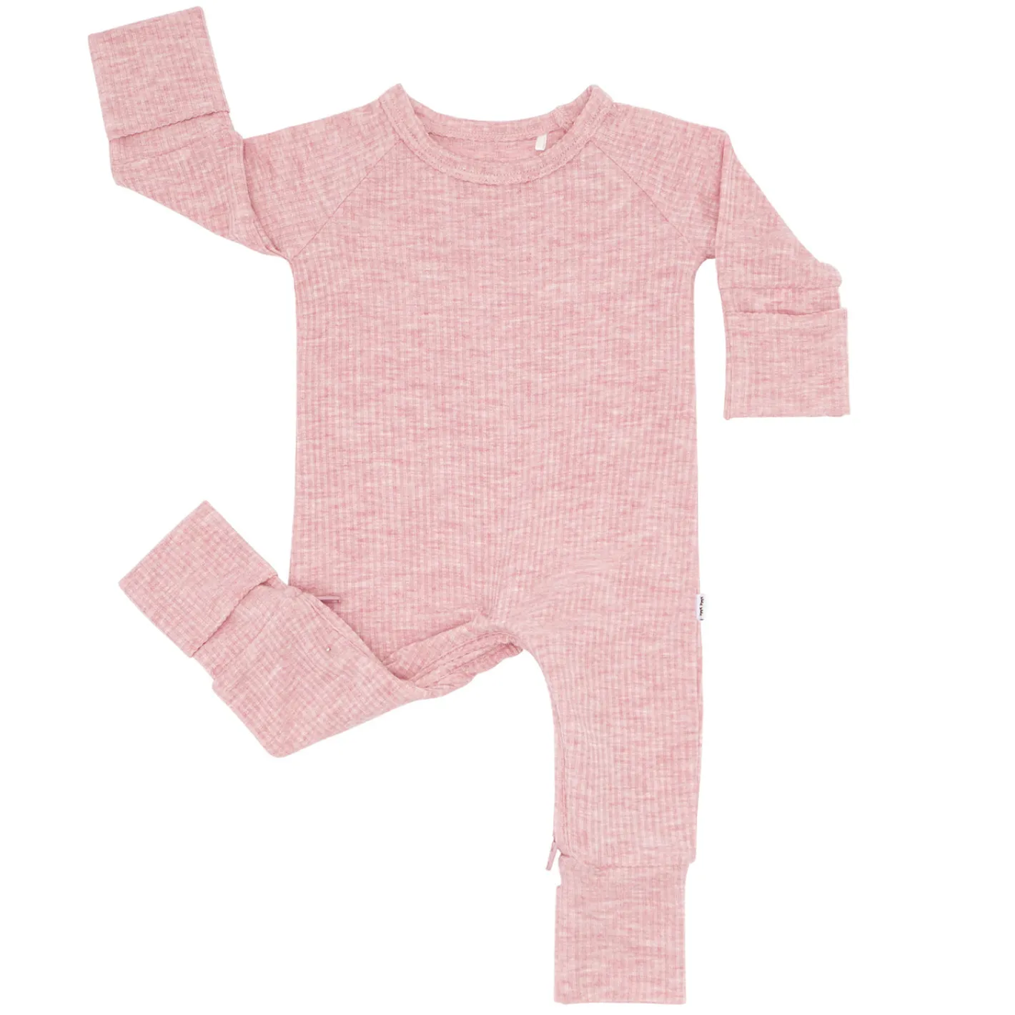 For New Moms|Hospital Matching Moments<Little Sleepies Ribbed Crescent Zippy Heather Mauve