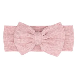 Hats & Headbands<Little Sleepies Ribbed Luxe Bow Headband Heather Mauve