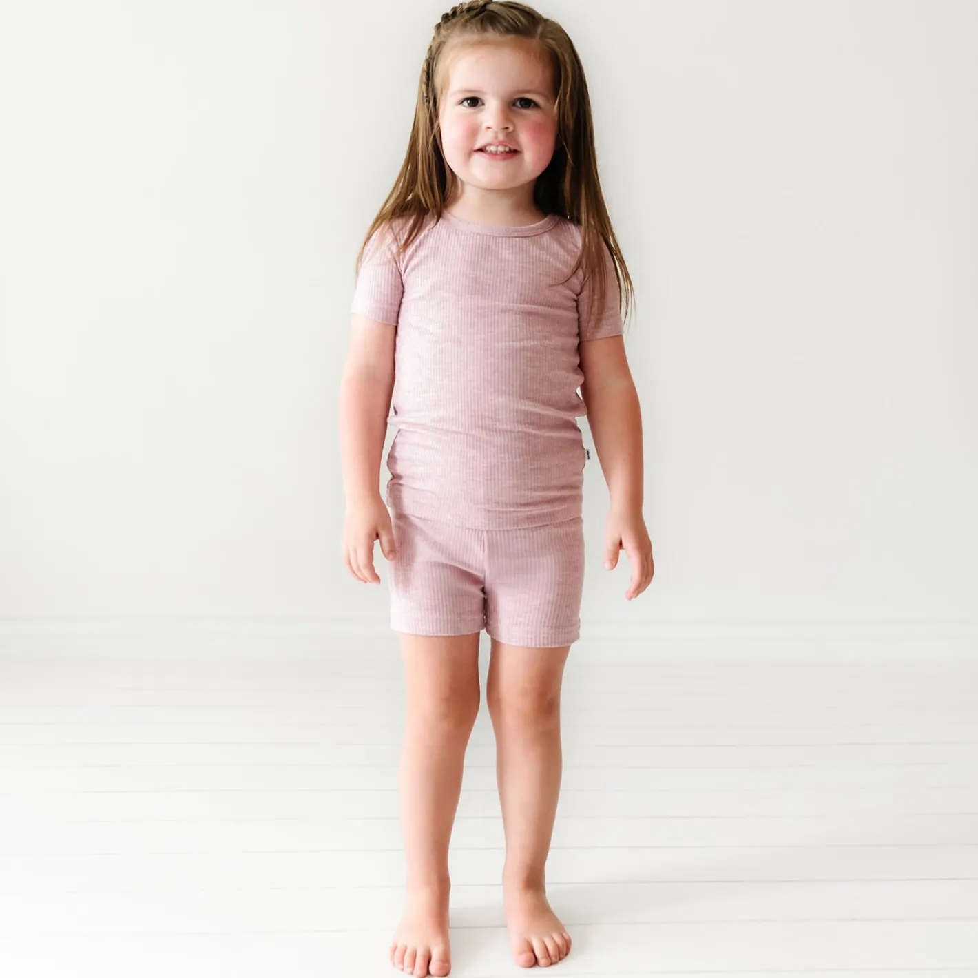 Two-Piece Pj Sets|Two-Piece Pj Sets<Little Sleepies Two-Piece Ribbed Pajama Set Heather Mauve