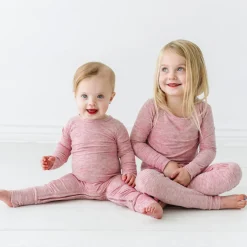 Two-Piece Pj Sets|Two-Piece Pj Sets<Little Sleepies Two-Piece Ribbed Pajama Set Heather Mauve
