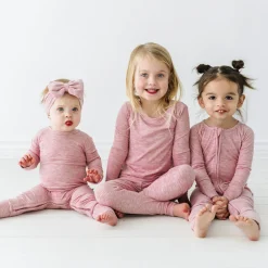 Two-Piece Pj Sets|Two-Piece Pj Sets<Little Sleepies Two-Piece Ribbed Pajama Set Heather Mauve