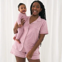 For New Moms|Hospital Matching Moments<Little Sleepies Women's Pajama Set Heather Mauve