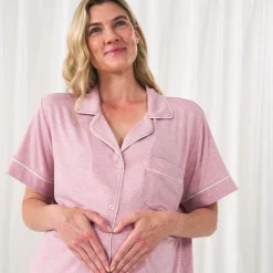 For New Moms|Hospital Matching Moments<Little Sleepies Women's Pajama Set Heather Mauve