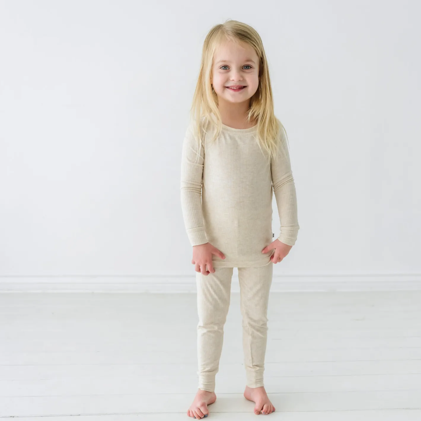 Two-Piece Pj Sets|Two-Piece Pj Sets<Little Sleepies Two-Piece Ribbed Pajama Set Heather Oatmeal