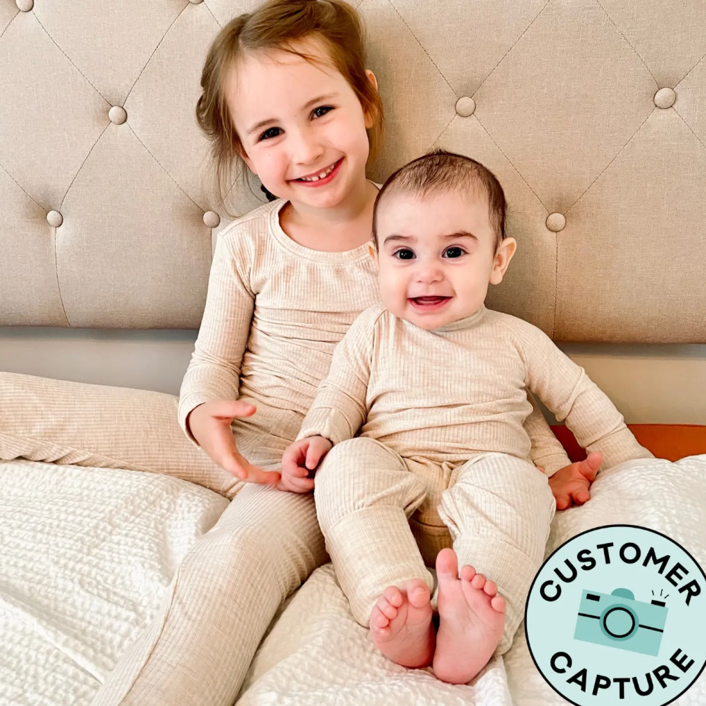Two-Piece Pj Sets|Two-Piece Pj Sets<Little Sleepies Two-Piece Ribbed Pajama Set Heather Oatmeal