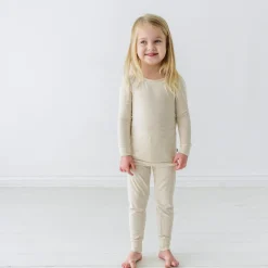 Two-Piece Pj Sets|Two-Piece Pj Sets<Little Sleepies Two-Piece Ribbed Pajama Set Heather Oatmeal