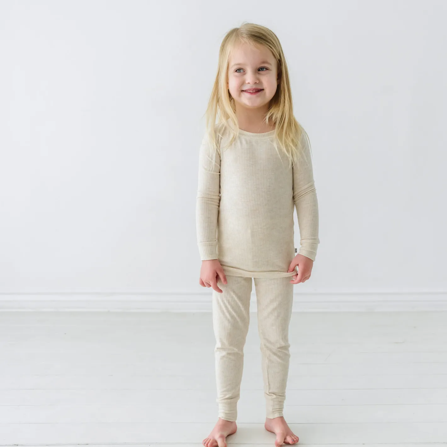 Two-Piece Pj Sets|Two-Piece Pj Sets<Little Sleepies Two-Piece Ribbed Pajama Set Heather Oatmeal