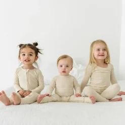 Two-Piece Pj Sets|Two-Piece Pj Sets<Little Sleepies Two-Piece Ribbed Pajama Set Heather Oatmeal