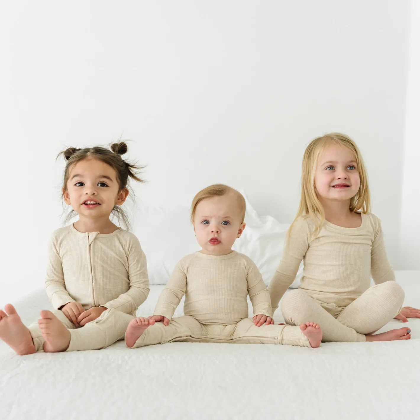 Two-Piece Pj Sets|Two-Piece Pj Sets<Little Sleepies Two-Piece Ribbed Pajama Set Heather Oatmeal