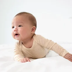 For New Moms|Hospital Matching Moments<Little Sleepies Ribbed Infant Gown Heather Oatmeal