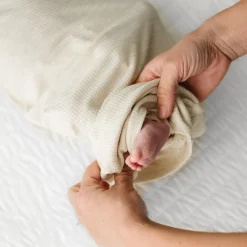 For New Moms|Hospital Matching Moments<Little Sleepies Ribbed Infant Gown Heather Oatmeal