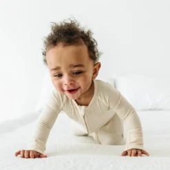 For New Moms|Hospital Matching Moments<Little Sleepies Ribbed Zippy Heather Oatmeal