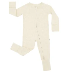 For New Moms|Hospital Matching Moments<Little Sleepies Ribbed Zippy Heather Oatmeal