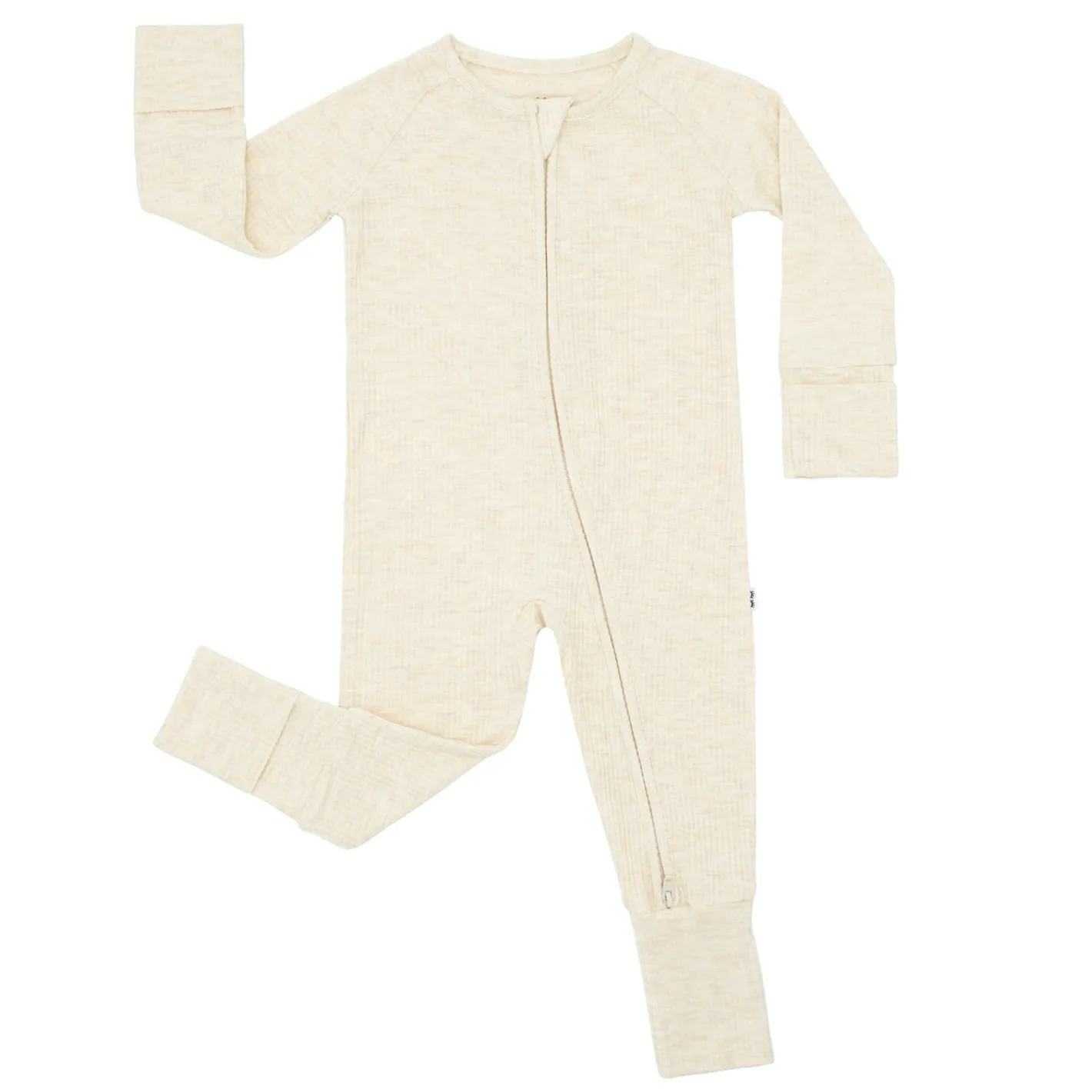 For New Moms|Hospital Matching Moments<Little Sleepies Ribbed Zippy Heather Oatmeal