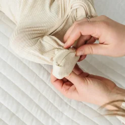 For New Moms|Hospital Matching Moments<Little Sleepies Ribbed Crescent Zippy Heather Oatmeal