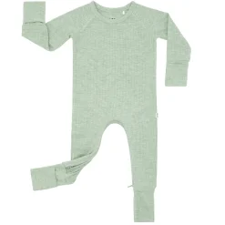 Zippies|Mommy & Me<Little Sleepies Ribbed Crescent Zippy Heather Sage