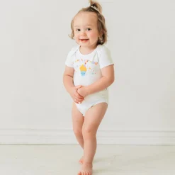 Bamboo Baby Clothes|Bodysuits<Little Sleepies It's My Half-Birthday! Graphic Bodysuit Black